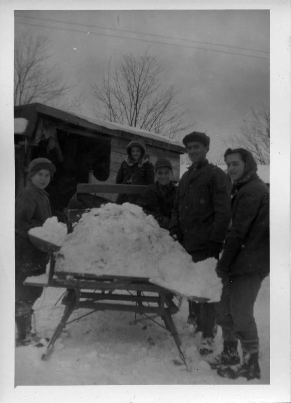 Anna, Myrtle, George, Don and G.T. Dezemo,  Winter 1946