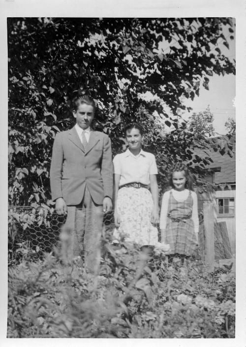 George, Anna and Myrtle Dezemo,  1946