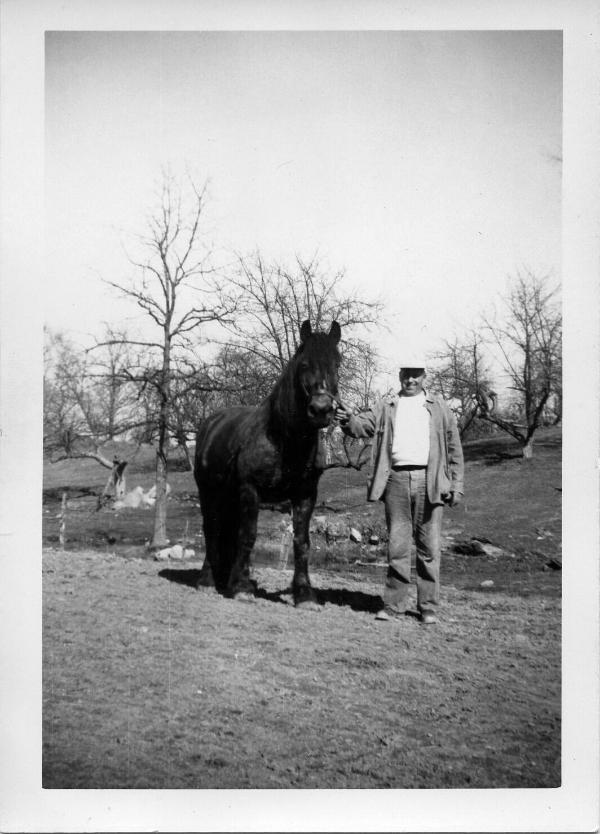 George Dezemo with his Horse