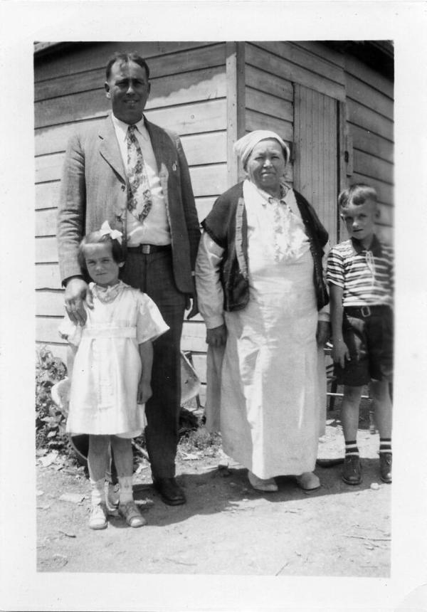 George and Grandma Dezemo with Children