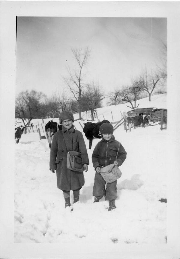 Two Children in Winter