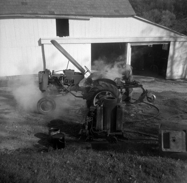Steam Cleaning Farm Machinery