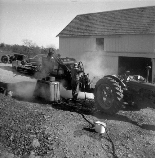 Steam Cleaning Farm Machinery