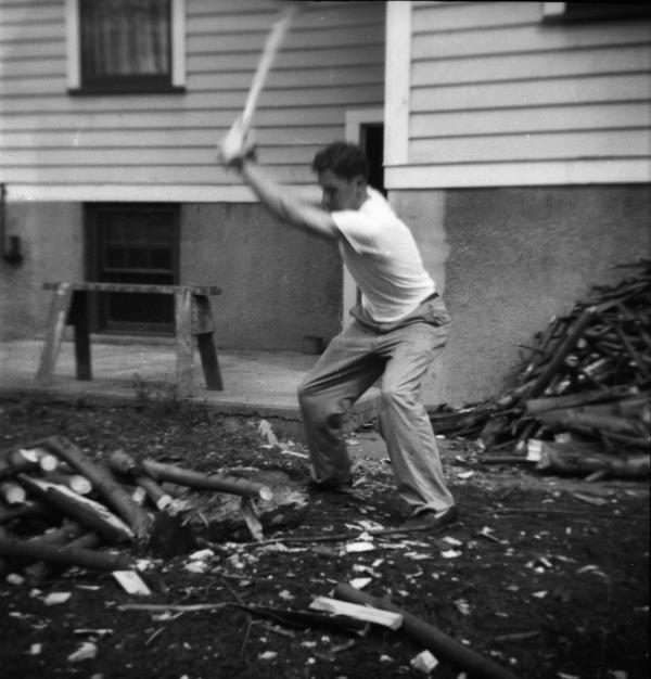 Edward Garretson Chopping Wood