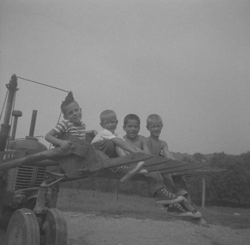 William and James Garretson with two other children