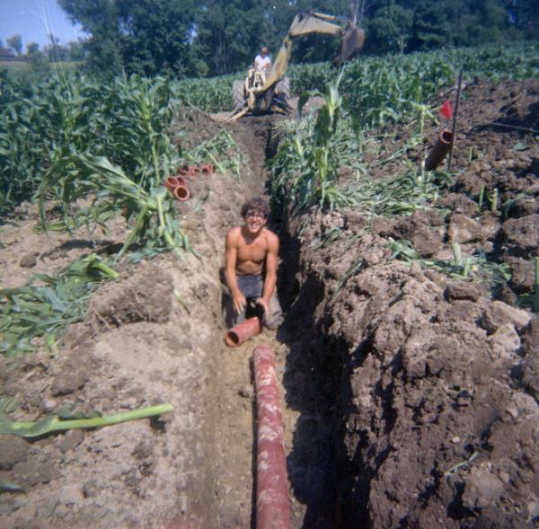 Laying Field Tile at Twin Brook Farms