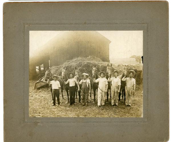 Group of Men with Horses