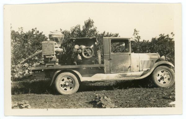 Flatbed Truck with Engine