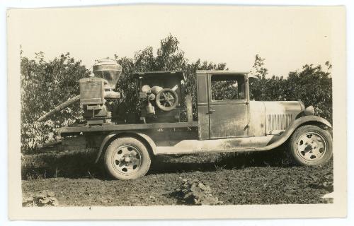 Flatbed Truck with Engine