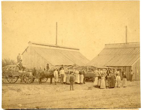 Group Gathered at the Barns