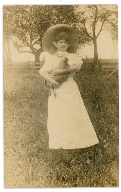 Woman & Chicken