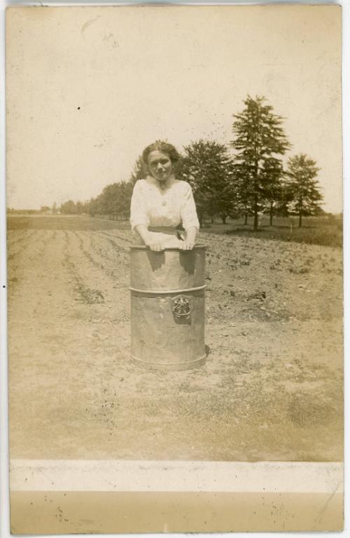Lady in Barrel