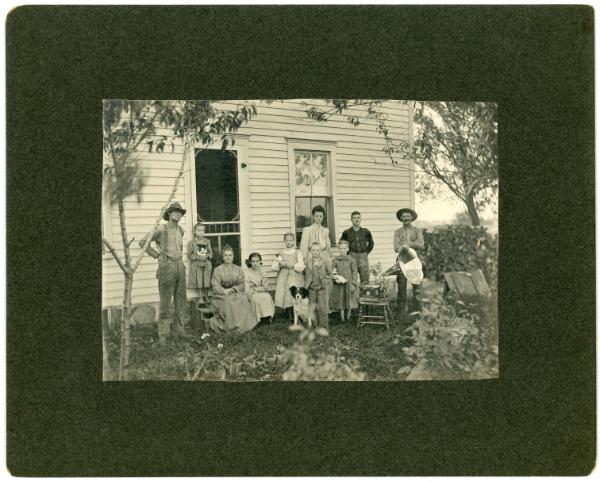 Family Pose with their Victrola