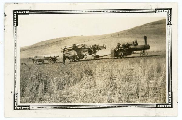 Threshing with a Steam Traction Engine