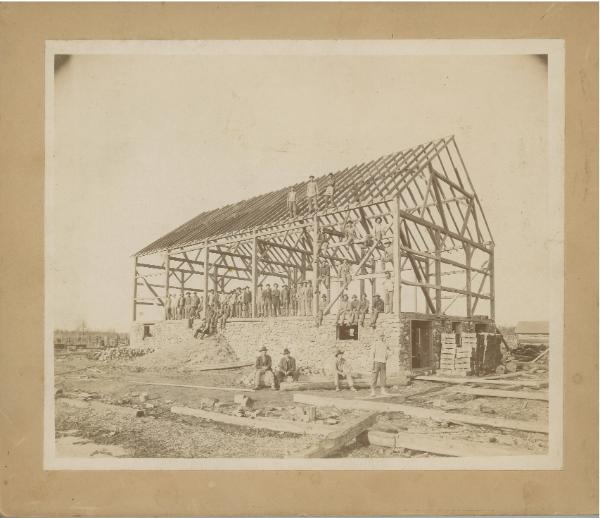 Barnraising c. 1895