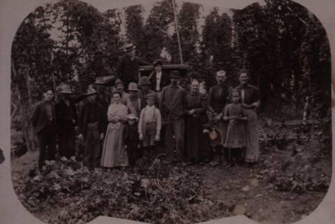 Hop Pickers Historic Photograph