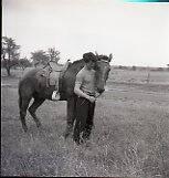 Man with Saddled Horse