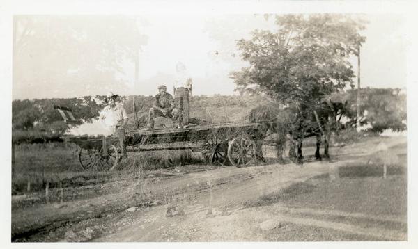 Hay Wagon Double Exposure
