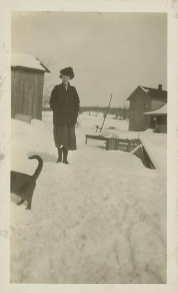 Woman in the Snow, Juddville, NY