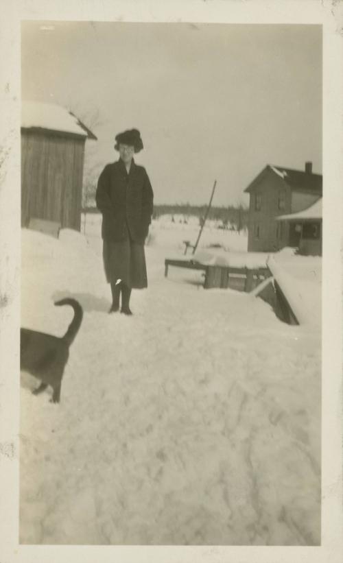 Woman in the Snow, Juddville, NY