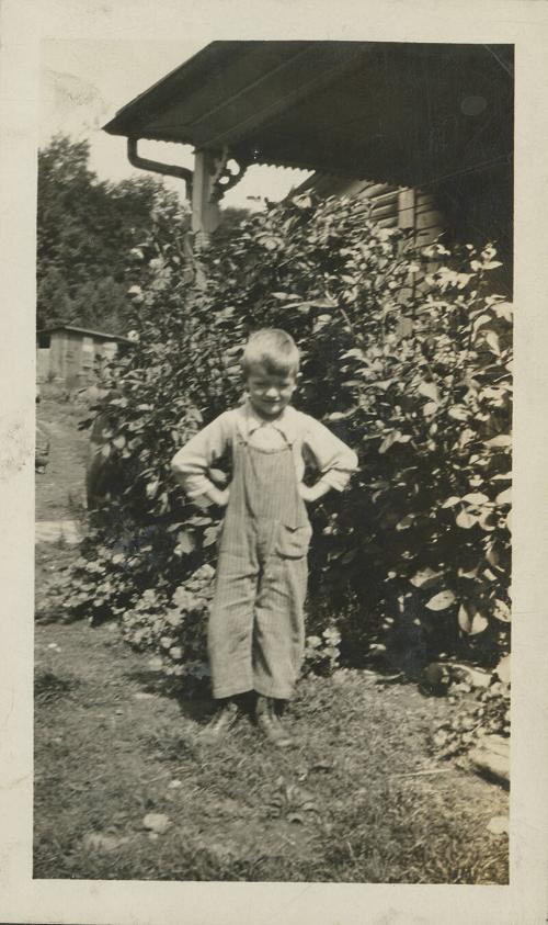 Little Boy in Overalls, Juddville, NY