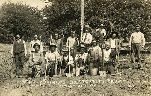 Tile Draining on J.S. Beckwith Farm