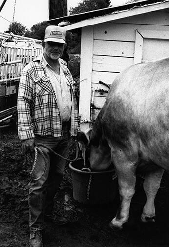 Farmer and Cow