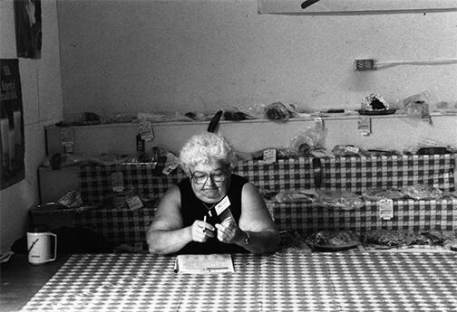 Woman with Baked Goods Display, Otsego County Fair
