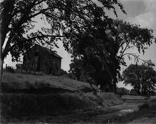 Landscape View with Barn