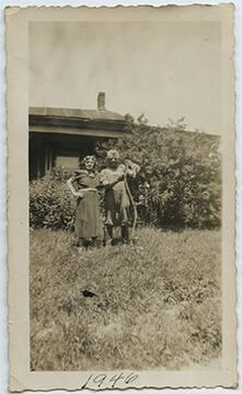 Woman and Man with Scythe
