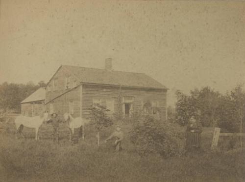 Figures in Front of Homestead