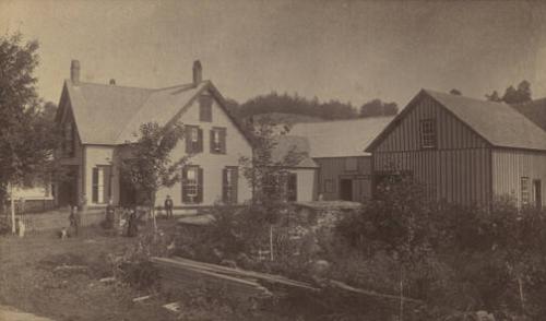 House and Farm with Construction Materials