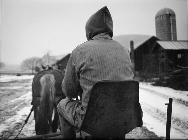 John Driving a Manure Spreader