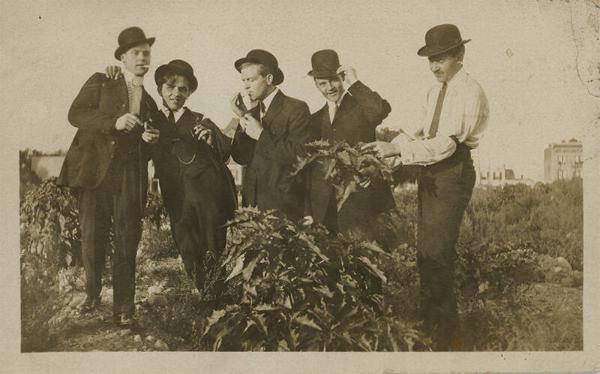 Five Men with Plants