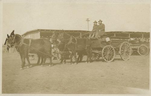 Men with Four Horse Team and Wagon