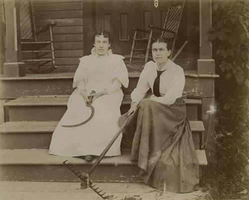 Two Women with Farm Tools