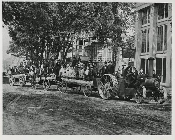 Parade Participants Drawn by a Traction Engine