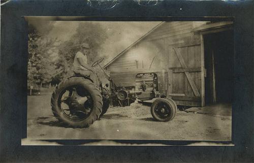 Man on his Case Tractor