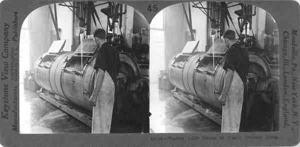 Washing Freshly Churned Butter