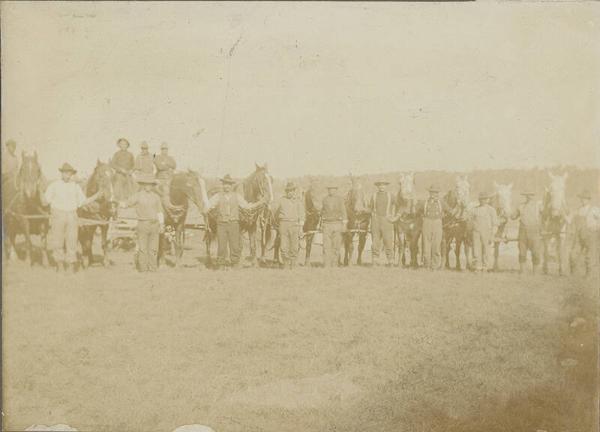 Men and Horses at Welken's Farm