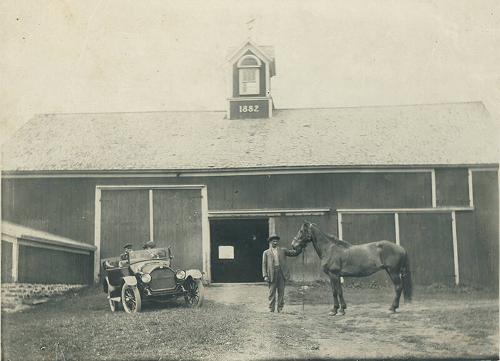 Men, Horse, and Car