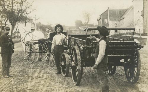 Four People and a Manure Spreader