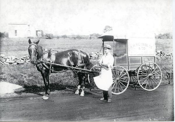 Man and Milk Wagon