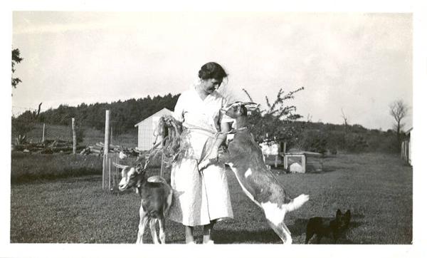 Woman with Two Goats