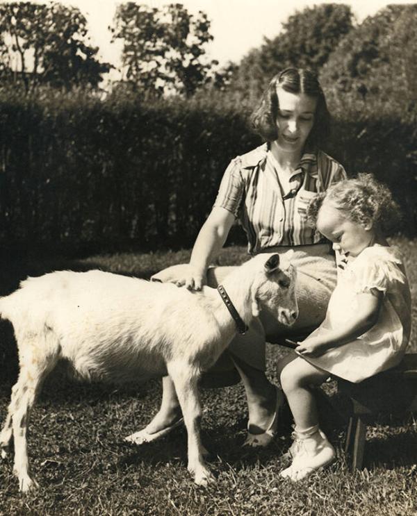 Woman, Child and Goat