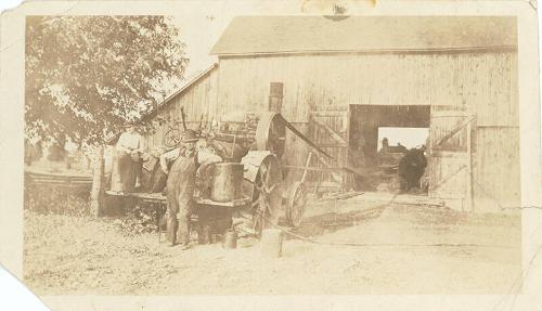 Thresher Machine on the Threshing Floor