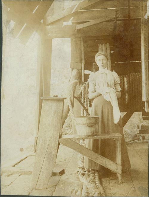 Woman in Barn