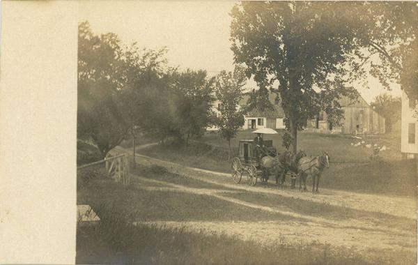 Horse-Drawn Carriage on a Country Road
