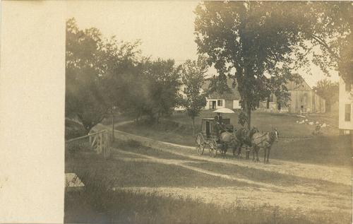Horse-Drawn Carriage on a Country Road