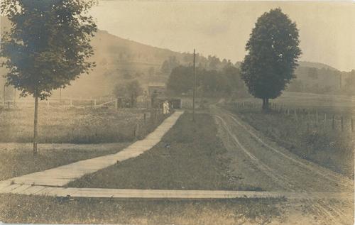 Sidewalk Along a Garden